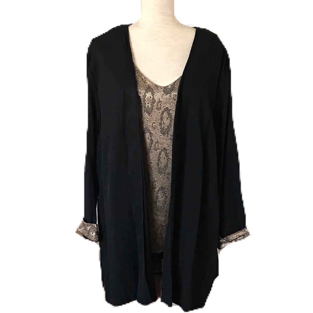 J.W Treci 1Pc Snake Skin Print Blouse
